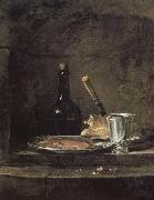 Jean Baptiste Simeon Chardin Silver glasses have lunch France oil painting artist